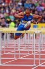 Aries Merritt in the 110 metres hurdles, 2012 Samsung Diamond League, Crystal Palace, London.